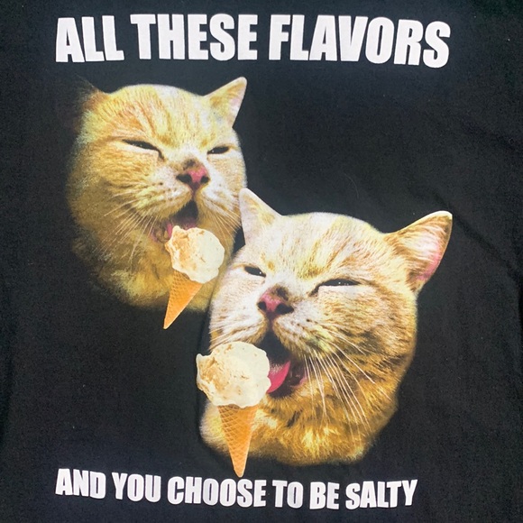 Walnut&39th All These Flavors and You Choose To Be Salty Cat Graphic T-Shirt XL - Picture 1 of 8